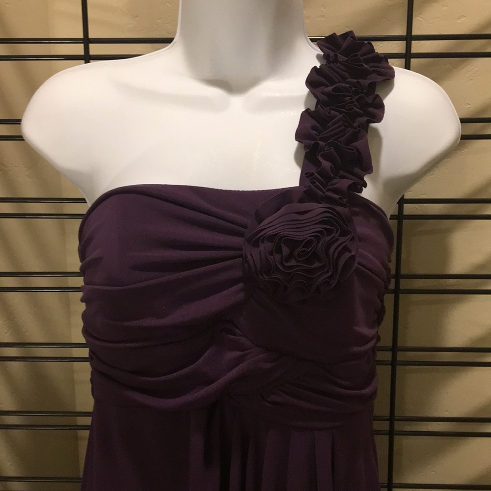 EUC Size 10 Enfocus Studio One Shoulder, Purple Special Occasion Dress Worn Once